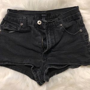 Forever 21 black high waisted denim shorts